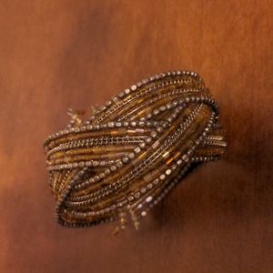 Beaded cuff bracelet